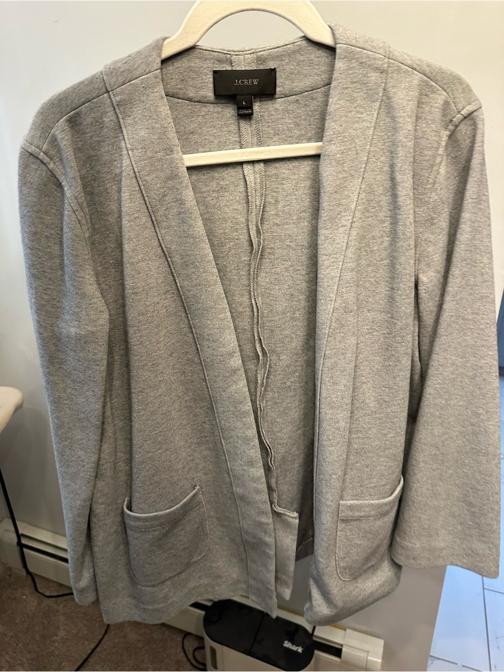 J. Crew Light Gray Open-Front Cardigan Jacket